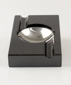Cigarrenascher Carbon Design hi-gloss, mit 2 Ablagen