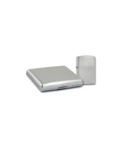Zippo Set chrom mit Zigarettenetui