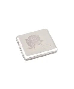 v.H. Zigarettenetui Metall Rose 18er