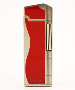 Feuerzeug Colibri Jazz rot/silber