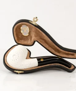 Altinay Block Meerschaum Pfeife „Large“ graviert, gebogen