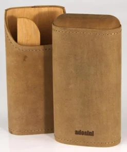 Adorini Cigar Case real leather 2-3 cig.brown