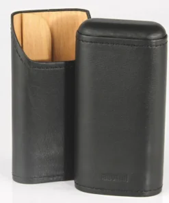 Adorini Cigar Case real leather 2-3 cig.black