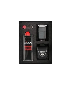 Zippo Geschenkset schwarz/Clip