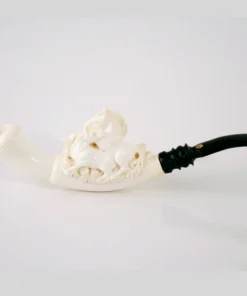 MeerschaumPfeife 123 Pferde Design geschnitzt