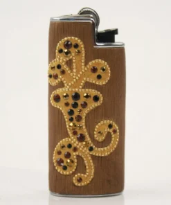 Feuerzeug Swarovski Crystals braun