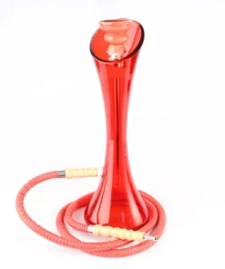 Modern-Shisha Wasserpfeife“Vase“Glas rot 52cm
