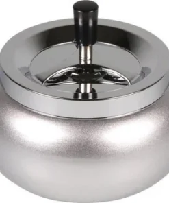 Schleuderascher Jumbo rund bauchig chrom/silber metallic17cm