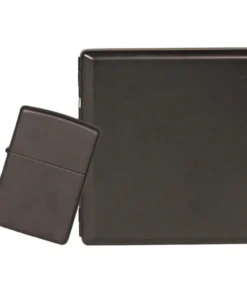 Zippo Set schwarz mit Zigarettenetui