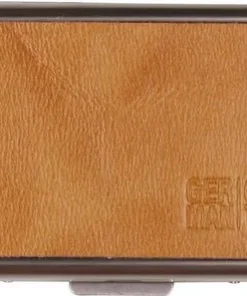 Edelstahl-Etui Echt Leder cognac für 20 IQOS Heets