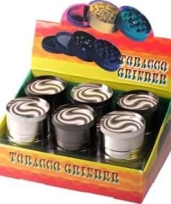 Grinder Metall gun + nickel sortiert mit Sticker 4-tlg. Ø50mm/H37mm