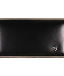 v.H. Zigarettenetui Leder schwarz 100mm 9er