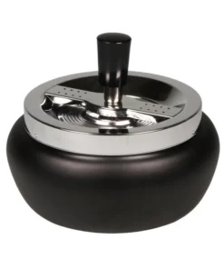 Drehascher chrom/schwarz 13cm