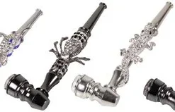 Metallpfeife „Mythos“ gun/silber sortiert 12cm