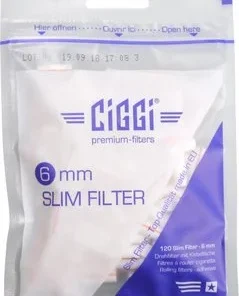 Ciggi Drehfilter Slim Klebestreifen 6mm – ca. 120 pro Beutel