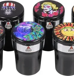 Ascher für Auto-Dosenhalter mit buntem Deckel u. LED Leuchte