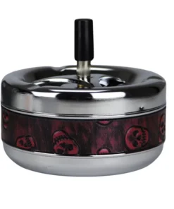Drehascher Skull chrom/rot 13cm