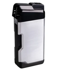Pfeifenfeuerzeug PASSATORE „Henry“ chrom satin/schwarz