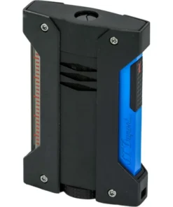 St.Dupont Feuerzeug Defi Extreme Fluo Blau Schwarz 021416
