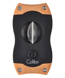 COLIBRI Zigarrenabschneider „V-Cut“ Kerbschnitt, schwarz/rosegold 23mm