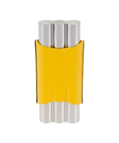 Zigarrenhülle stainless steel 3-er gelb