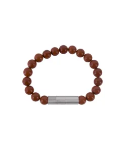 Solo Armband Bohrer Stahl Red Jasper, Größe L