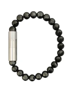 Solo Armband Bohrer Stahl Onyx, Größe S