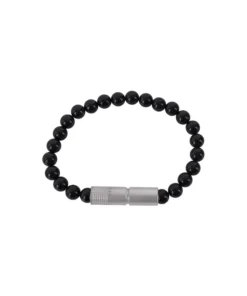 Solo Armband Bohrer Stahl Onyx, Größe L