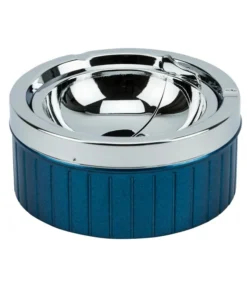 Kippascher Metall blau/chrom