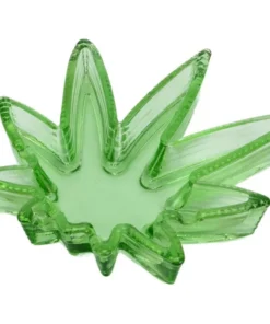Ascher Glas Cannabisblatt