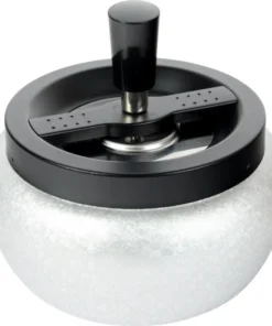Drehascher schwarz/silber 13cm