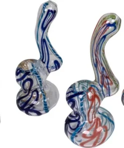 Woodoo Glaspfeife farbig sortiert Höhe 13cm