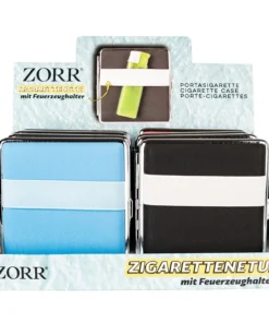 ZORR Zigarettenetui mit Gummihalter für Feuerzeug