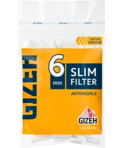 Gizeh Slim Filter Aktivkohle / 120 Stück