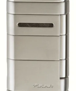 Xikar – Feuerzeug – „Allume“ – Double STEALTH – Jetflame – Steel / Silber NEU