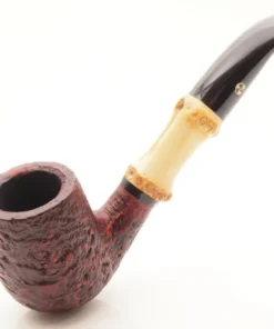 Rattrays Pfeife Bamboo Bent Sandblast Red