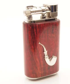 Mastro de Paja Pfeifenfeuerzeug Smooth Burgundy Emblem