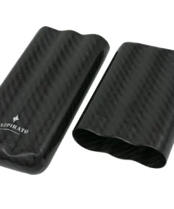 Inzpirato Fibra Carbono 3-Cigar Case- Black