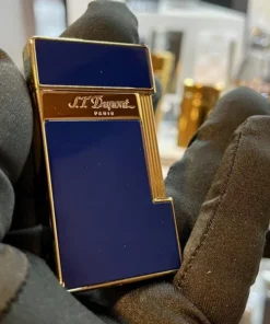 S.T. Dupont – Feuerzeug – Slimmy – Blaulack und Gold