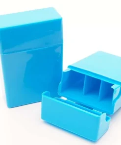 Zigarettenbox Kunststoff mit Steg blau