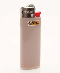 Einwegfeuerzeug Bic mini grau