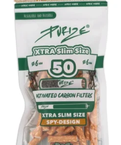 PURIZE XTRA Slim Size 6mm Aktivkohlefilter spy (50 Stück)