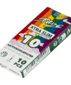 PURIZE XTRA Slim Size 6mm Aktivkohlefilter rainbow (10 Stück)