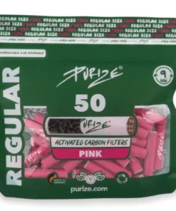 PURIZE Regular Size 9mm Aktivkohlefilter pink (50 Stück)