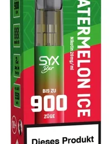 SYX Bar Einweg-Zigarette Watermelon Ice 20mg Nikotin/ml (1 Stück)