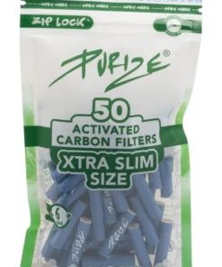 PURIZE XTRA Slim Size 6mm Aktivkohlefilter blau (50 Stück)