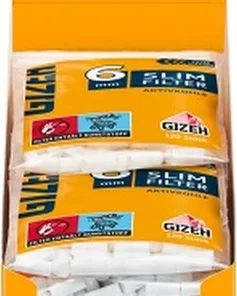 Gizeh Slim Filter Aktivkohle 6mm (20 x 120 Stück)