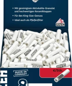 Gizeh Active Filter 8mm 200er Greifbox (200 Stück)