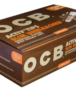 OCB Activ Tips Slim Unbleached 7mm Aktivkohlefilter (10 x 50 Stück)