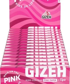 Gizeh All Pink King Size Slim Papier + Tips (26 x 34 Stück)